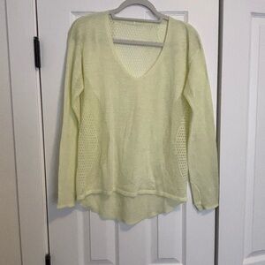 lululemon athletica Pale Yellow V-Neck Lightweight Sweater
